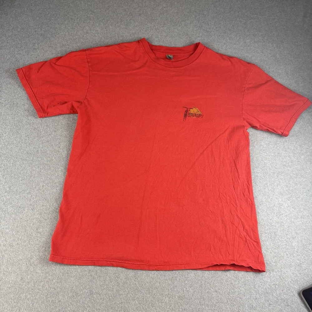 ZINC Classic Longboard Surfin Graphic T Shirt Red XL Hawaiian Surf Beach Cotton